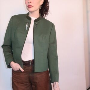 Elegant Olive Green Blazer